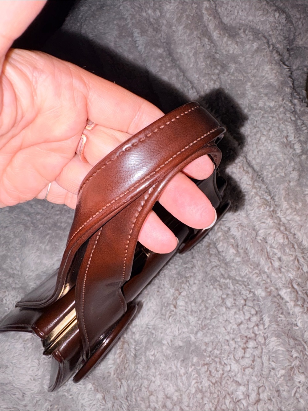 Vintage Brown Faux Leather Handbag - Picture 11 of 11